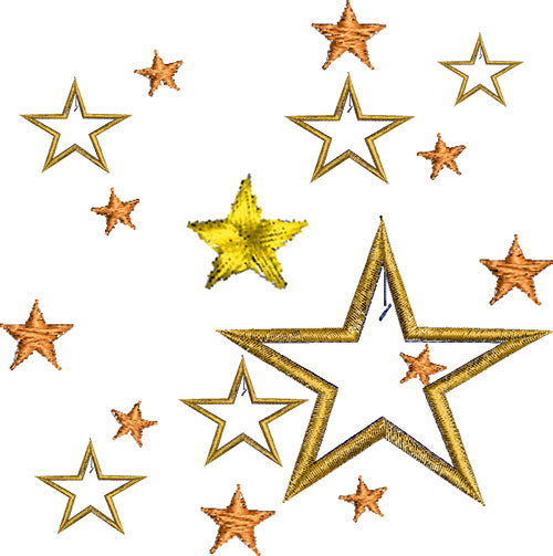 עיצובים לילדים כוכבים קובץ למכונת רקמה